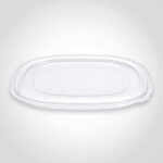 320 oz. Clear Flat Lid for Black Bowl - 50 PACK (261294)