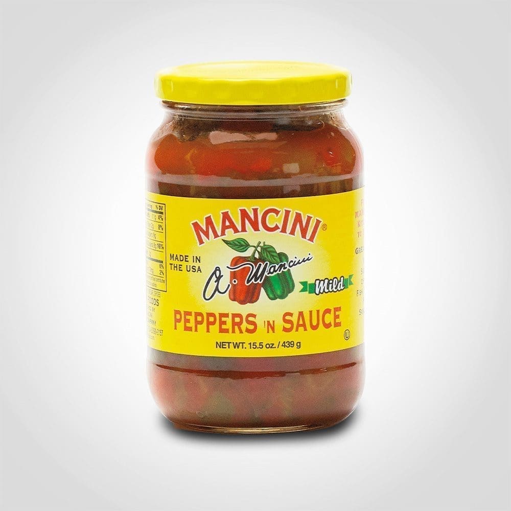 Mancini Peppers-N-Sauce Mild 15 Mancini Mild Peppers in Sauce 15.5 oz. Jar 12 Pack