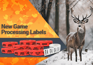 new game processing labels butcher supplies
