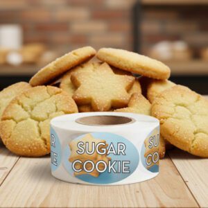 Sugar Cookie labels on a roll of 500 stickers
