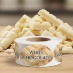 White Chocolate Bakery Label oval sticker