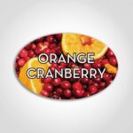Orange Cranberry Labels on a roll of 500 stickers