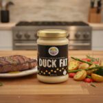 duck fat premium rendered fat in a 14oz glass jar