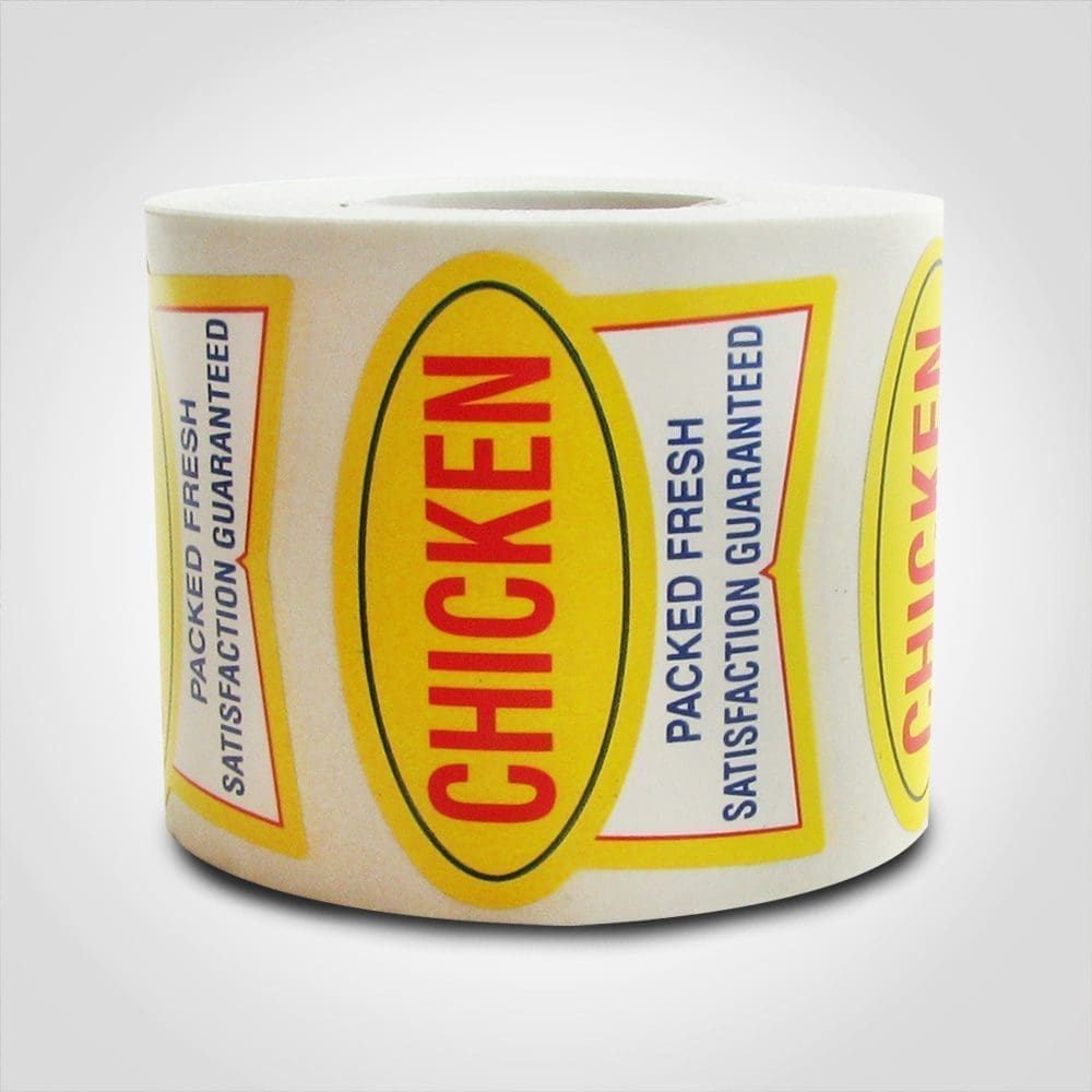 Chicken Packed Fresh Label - 500 Stickers | Butcher Labels