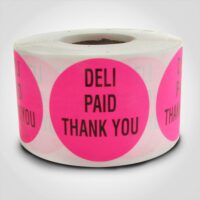 Deli Paid Thank You Label - 1 roll of 500 (500065)
