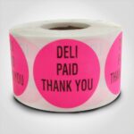 deli paid thank you sticker label