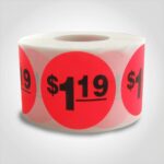 pricing sticker $1.19