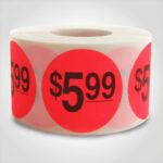 pricing sticker $5.99