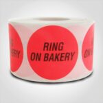 ring on bakery sticker label