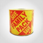 save family pack food promotional stickers