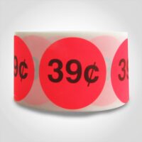 39 Cent Pricing Label - 1 roll of 500 (500034)