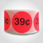 sticker label that reads 39 cents