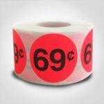 sticker label that reads 69 cents