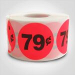 sticker label that reads 79 cents