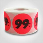 sticker label that reads 99 cents