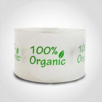 100% Organic White and Green Label - 1 roll of 500 (590052)