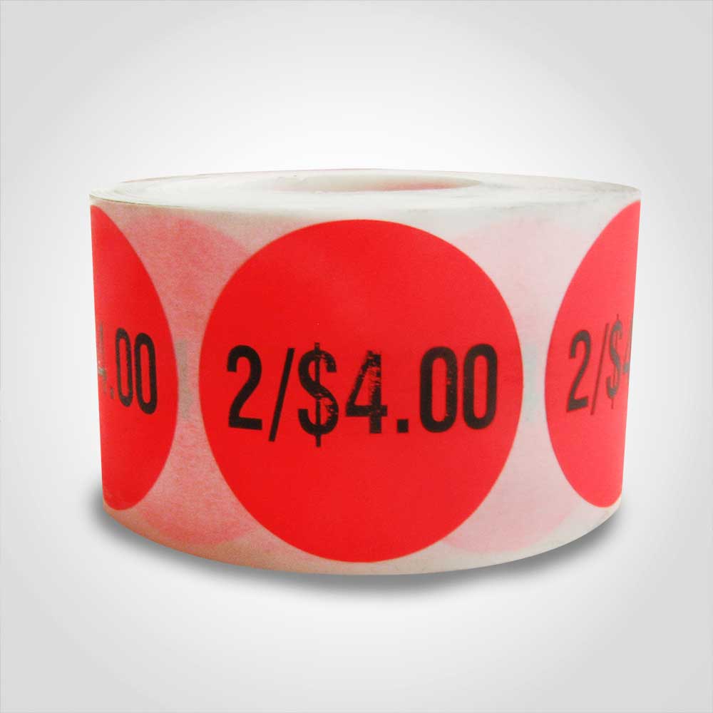 2/$4.00 Label - 1 roll of 500 (500007)