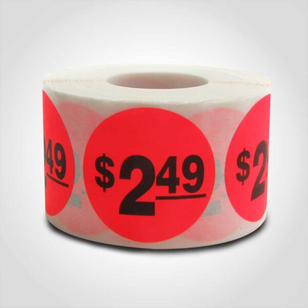 $2.49 Pricing Label - 1 roll of 500 (500619)
