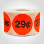 29 cents pricing label sticker