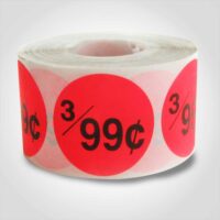 3/$.99 Label - 1 roll of 500 (500033)