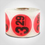 $3.29 pricing label sticker