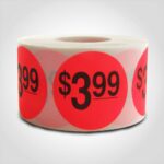 $3.99 pricing label sticker