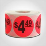 $4.49 Pricing Labels - 1 roll of 500