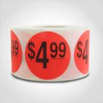 $4.99 pricing label sticker
