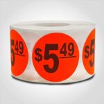 $5.49 pricing label sticker