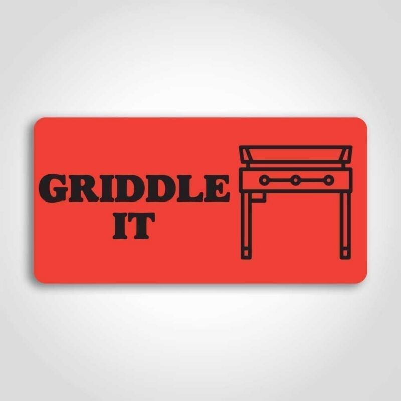Griddle It Label – 1 roll of 1000 (540384) 1 Griddle It Label - 1 roll of 1000 (540384)