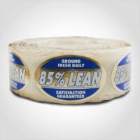 85 percent lean label butcher meat sticker
