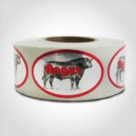 Angus label butcher meat sticker