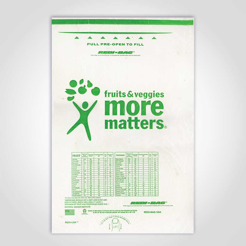 Produce Roll Bag Pre-Opened More Matters 12" x 17" - 3000 Pack (100557)