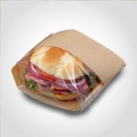 Sandwich Bag Kraft with Window for Medium Round