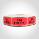bbq label with red background sticker