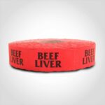 beef liver meat label sticker
