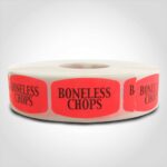 boneless chops label butcher meat sticker