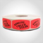 boneless chuck steak meat label sticker
