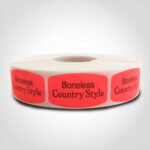boneless country style label butcher meat sticker