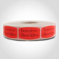 Boneless Short Ribs Label - 1 roll of 1000 (540016)