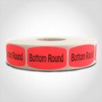bottom round label butcher meat sticker