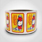 breakfast pork chops label butcher meat sticker
