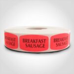breakfast sausage label butcher meat sticker