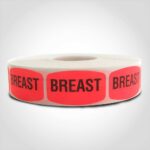 breasts label butcher meat sticker