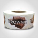 brownie with brownie design label sticker