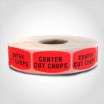 center cut chops label butcher meat sticker