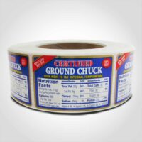 Ground Chuck 80% Lean Label - 1000 Pack (500742)