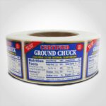 certified ground chuck nutritional label