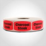 charcoal steak butcher meat label sticker