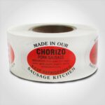 chorizo label butcher meat sticker